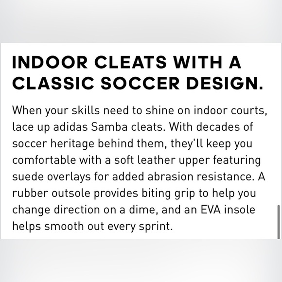 Adidas Sambas indoor Soccer Men’s Shoes Size 7.5 - Picture 9 of 10